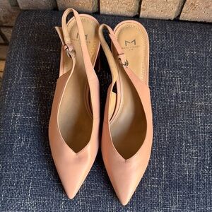 Marc Fisher Blush Pink Slingback Heels